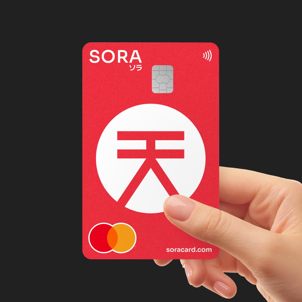 Hand holding SORA Card